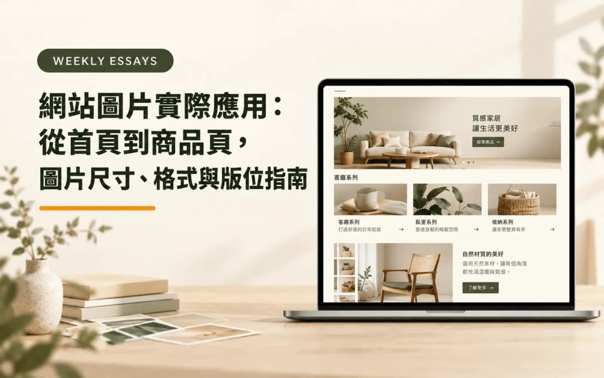 網站圖片實際應用：從首頁到商品頁，圖片尺寸、格式與版位全指南