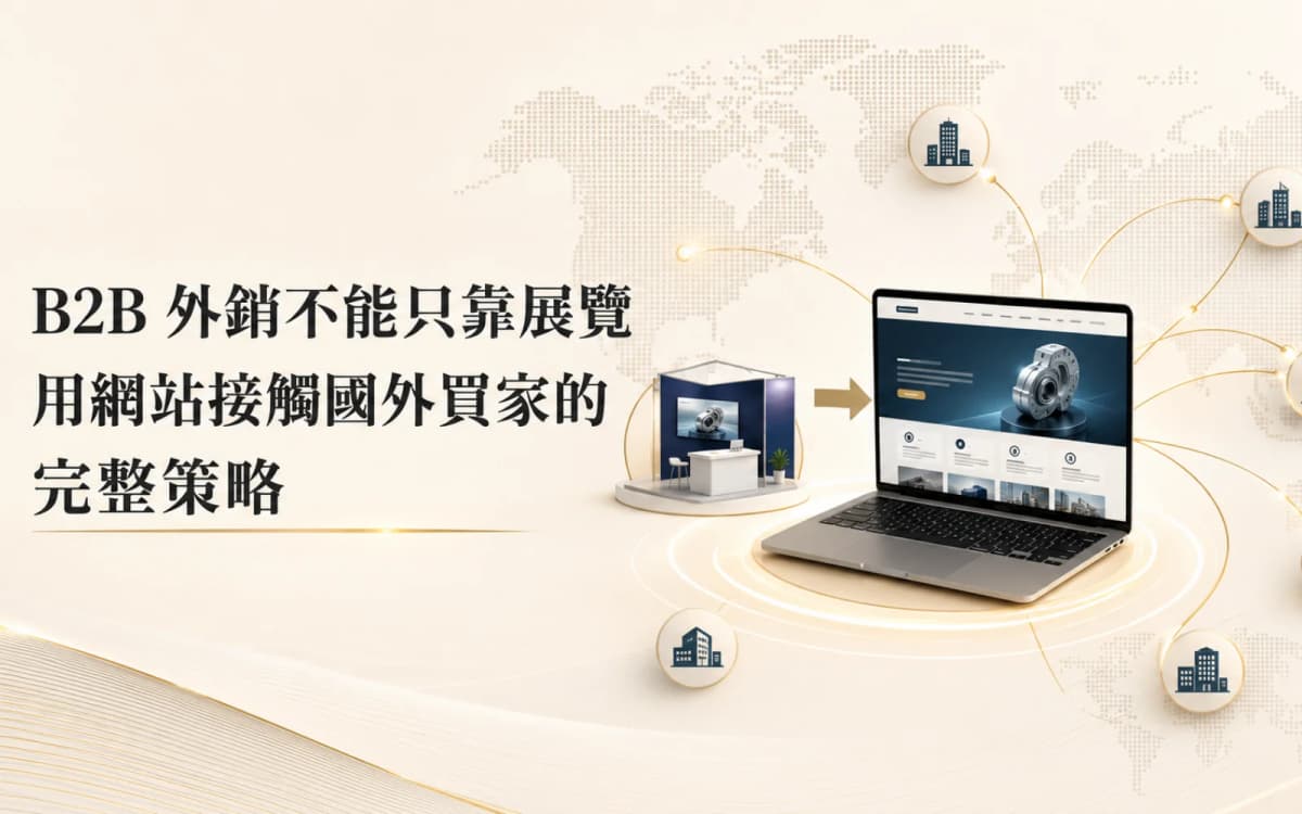 B2B 外銷不能只靠展覽:用網站接觸國外買家的完整策略