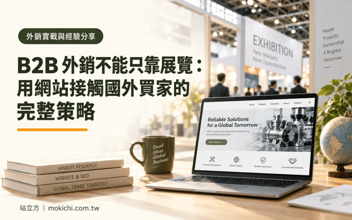 B2B 外銷不能只靠展覽:用網站接觸國外買家的完整策略