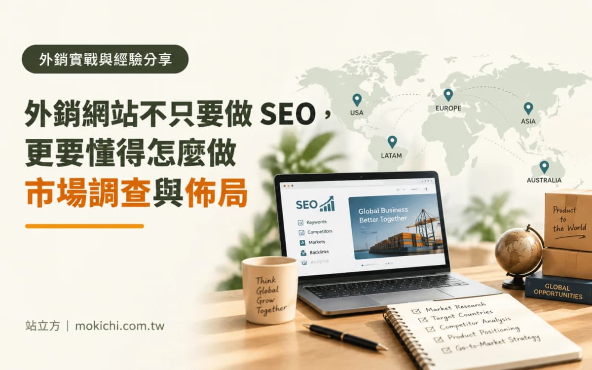 外銷網站不只要做 SEO,更要懂得怎麼做市場調查與佈局