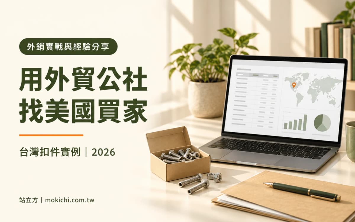 用外貿公社找美國買家:台灣扣件實例的海關數據教學(2026)